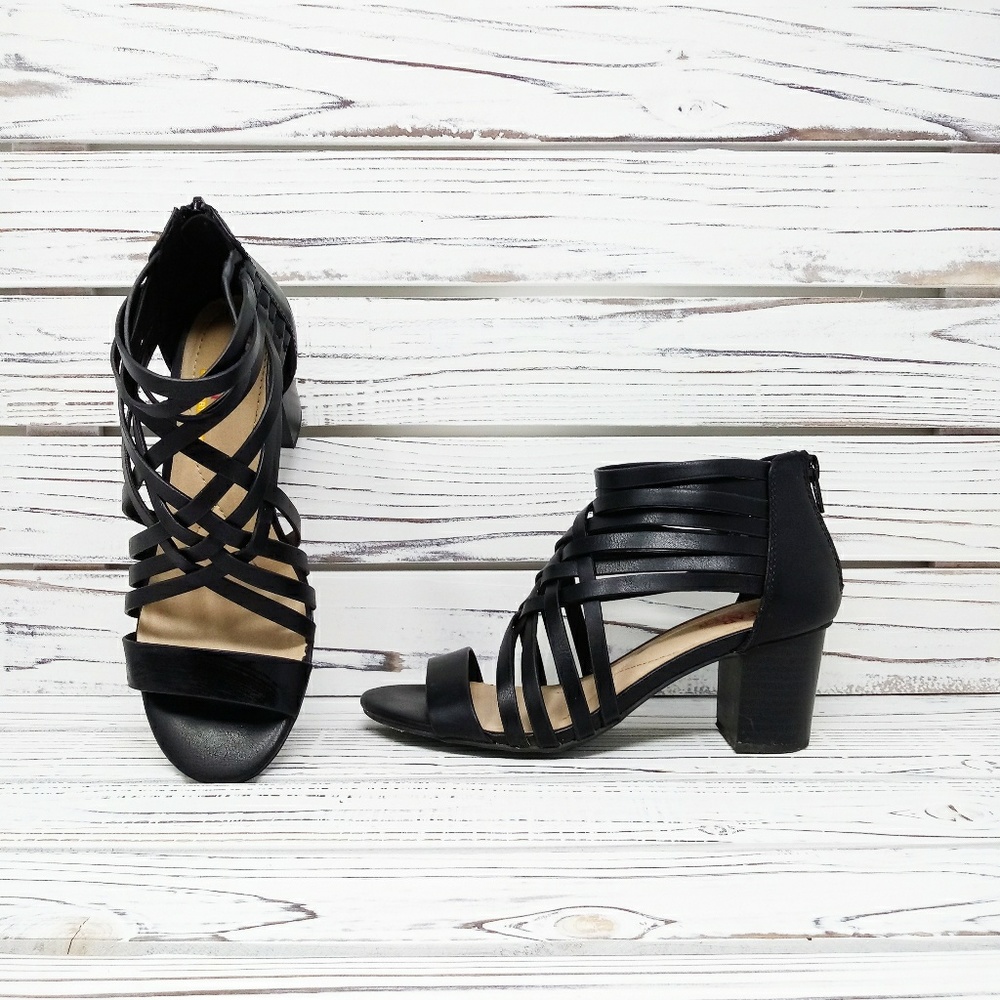 Wear Ever | Criss Cross Block Heels